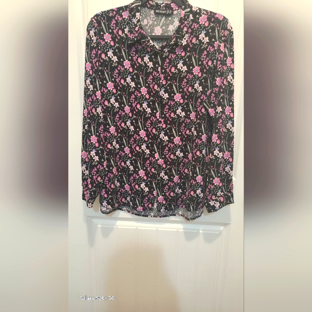 DART Pink Long Sleeve Button Down Shirt